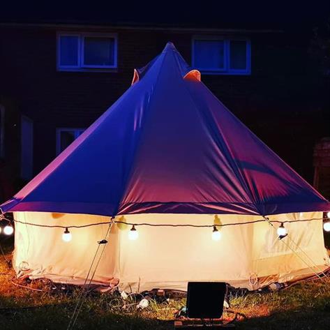 3m bell tent with festoon